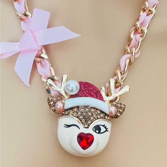 New Betsey Johnson faux stone jingle bell necklace - Picture 6 of 6